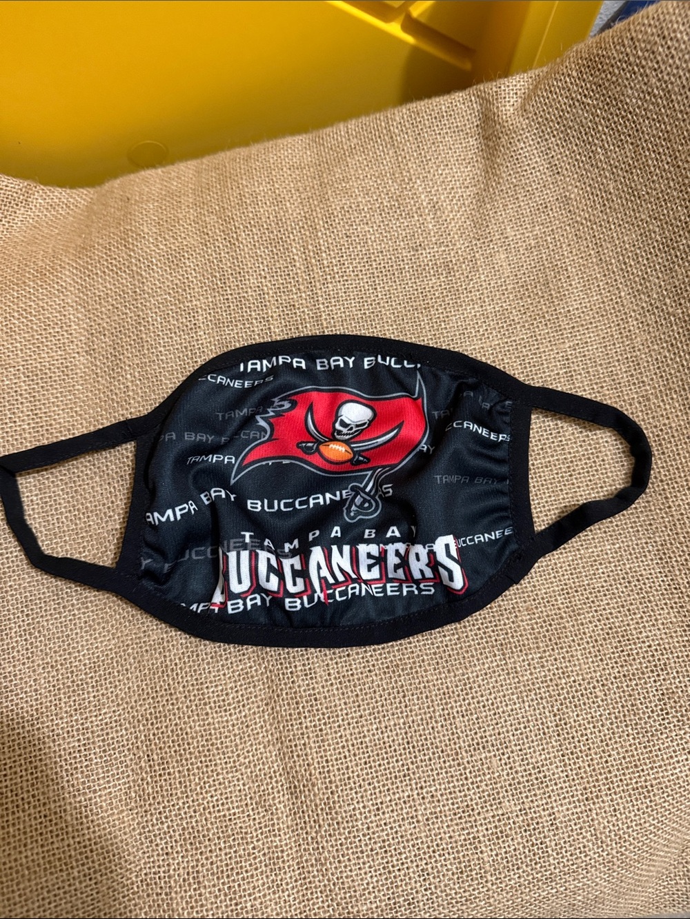 Tampa Bay Buccaneers Black Face Mask with Team Logo